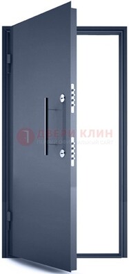 Черная металлическая бронированная дверь ДБ-1 в Климовске