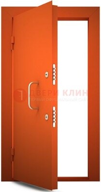 Оранжевая стальная бронированная дверь с нитроэмалью ДБ-2 в Мурманске