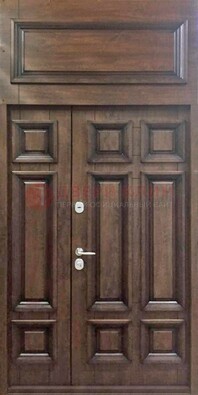 Классическая входная дверь с верхней фрамугой ДФГ-15 в Климовске