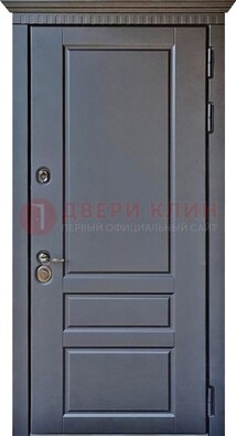 Тёмная входная дверь для коттеджа с МДФ ДМ-528 в Климовске