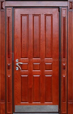 Красная входная дверь для улицы с МДФ ДМ-532 в Климовске