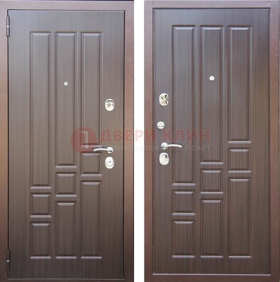 Теплая металлическая дверь с МДФ с двух сторон ДМ-80 в Казани