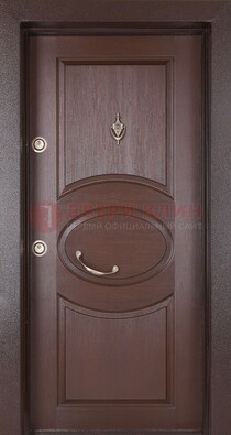 Железная дверь с массивом дуба в стиле классика ДМД-55 в Климовске