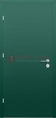 Зеленая стальная дверь с нитроэмалью ДН-6 в Климовске