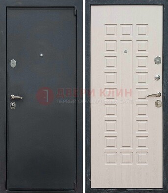 Черная металлическая дверь с порошковым покрытием ДП-101 в Климовске