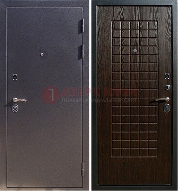 Серая металлическая дверь с порошковым напылением ДП-153 в Климовске