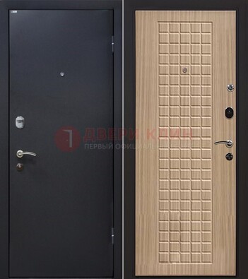 Черная металлическая дверь с порошковым покрытием ДП-157 в Климовске