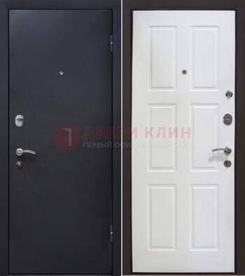 Черная металлическая дверь с порошковым покрытием ДП-193 в Климовске