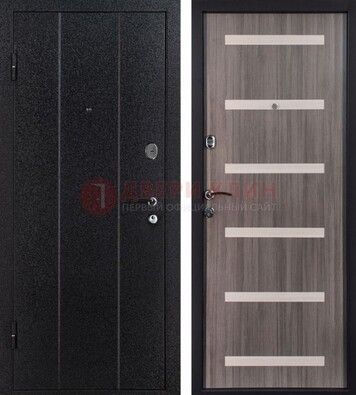 Черная стальная дверь с порошковым окрасом ДП-199 в Климовске