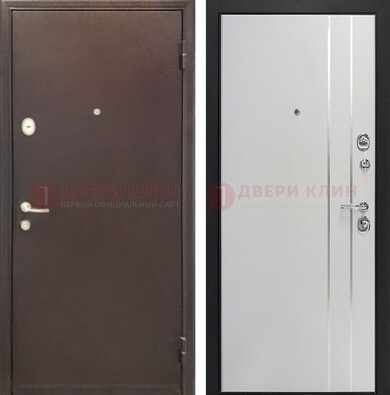 Входная дверь с порошковым покрытием с МДФ с молдингами ДП-232 в Климовске