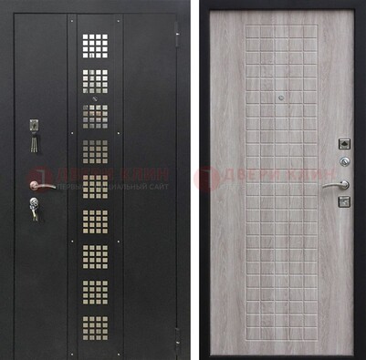 Железная дверь с порошковым покрытием Медный антик/Капучино  ДП-233 в Климовске