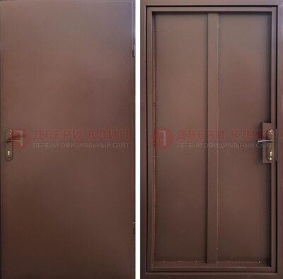 Железная дверь с порошковым покрытием медный антик с двух сторон ДП-253 в Климовске