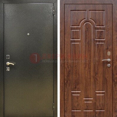 Металлическая дверь Темное серебро с порошковым покрытием и МДФ ДП-271 в Петрозаводске