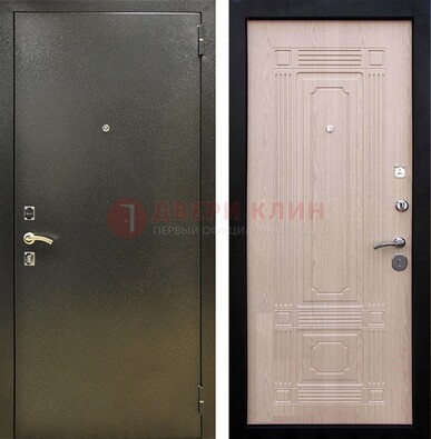Входная темно-серая дверь с порошковым напылением и МДФ ДП-273 в Климовске