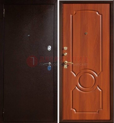 Темная железная дверь с порошковым напылением ДП-46 в Климовске