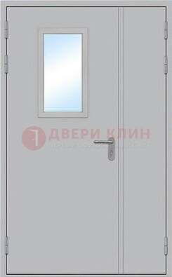 Белая входная противопожарная дверь со стеклянной вставкой ДПП-10 в Балашихе