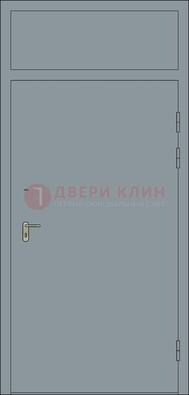 Серая противопожарная дверь ДПП-16 в Климовске