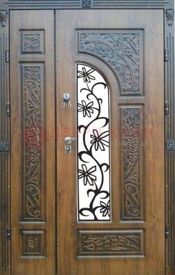 Морозостойкая металлическая парадная дверь ДПР-12 в Климовске