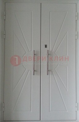 Парадная двухстворчатая дверь с фрезерованным МДФ ДПР-14 в Климовске