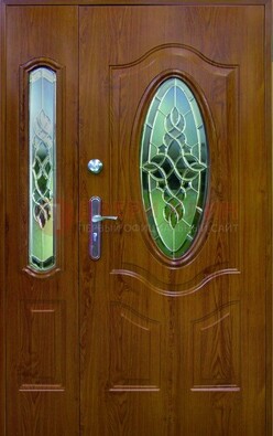 Парадная дверь со стеклянными вставками ДПР-73 для дома в Климовске