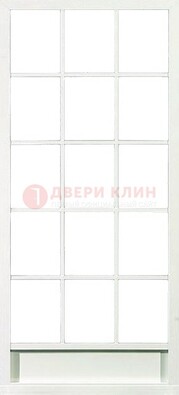 Железная решетчатая дверь в белом цвете ДР-10 в Климовске