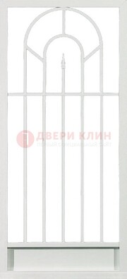 Стальная решетчатая дверь в белом цвете с пикой ДР-11 в Климовске