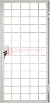 Белая металлическая решетчатая дверь ДР-2 в Климовске