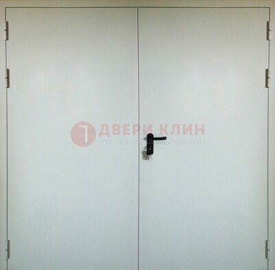 Белая металлическая техническая дверь ДТ-8 в Климовске