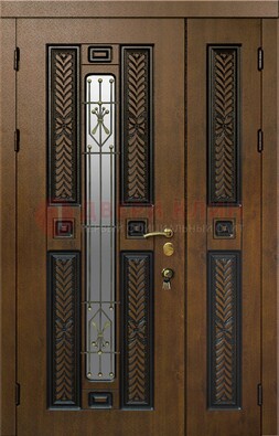 Полуторная входная дверь с виноритом ДВТ-169 в Климовске