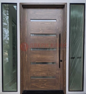 Железная дверь с виноритом и фрамугами ДВТ-189 в Климовске