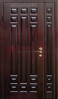 Коричневая металлическая дверь с виноритом ДВТ-20 в Климовске