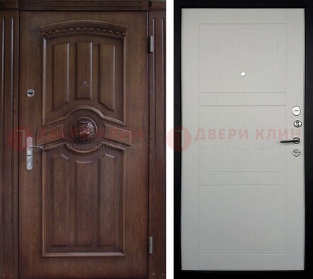 Темная входная дверь с виноритом ДВТ-216 в Климовске