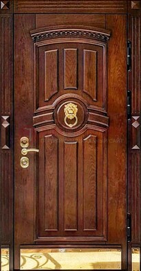 Входная дверь с виноритом в коричневом цвете ДВТ-236 в Климовске