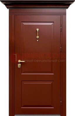 Красная железная дверь винорит для частного дома ДВТ-251 в Климовске