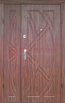 Железная тамбурная полуторная дверь с МДФ ПЛ-7 в Климовске